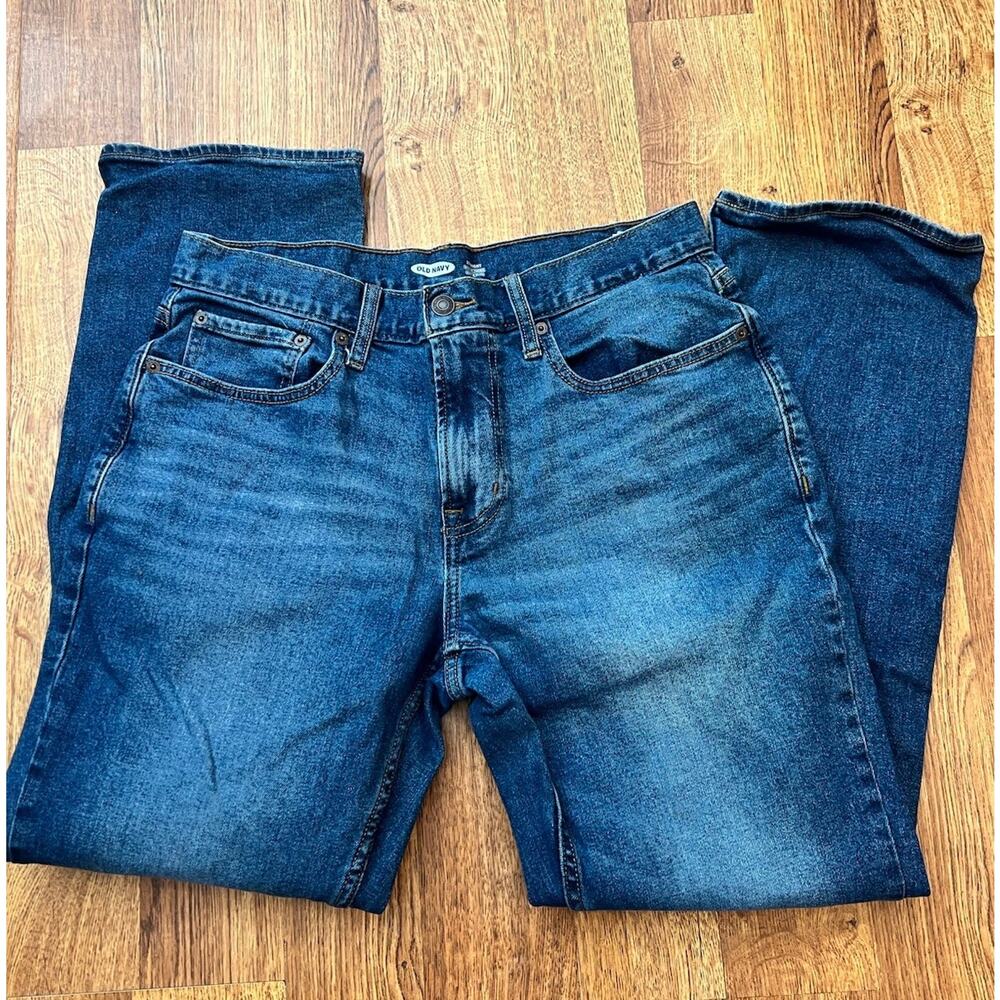 Old Navy Straight Leg Jeans Men’s 32/30 Dark Wash Casual - Picture 9 of 9
